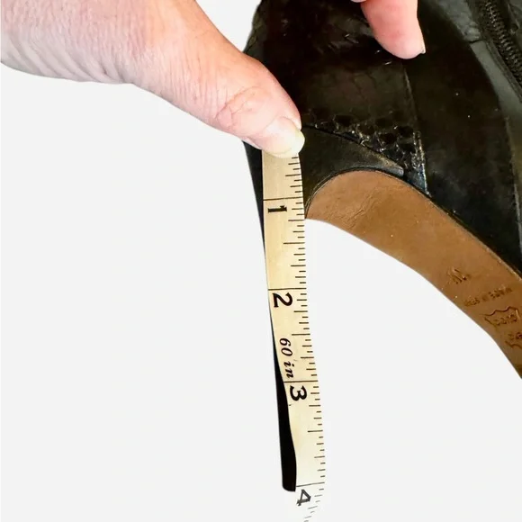 ✨ Donald J Pliner Polina Black Leather/Suede/Python Ankle Boots – Size 10 ✨ - Picture 14 of 16